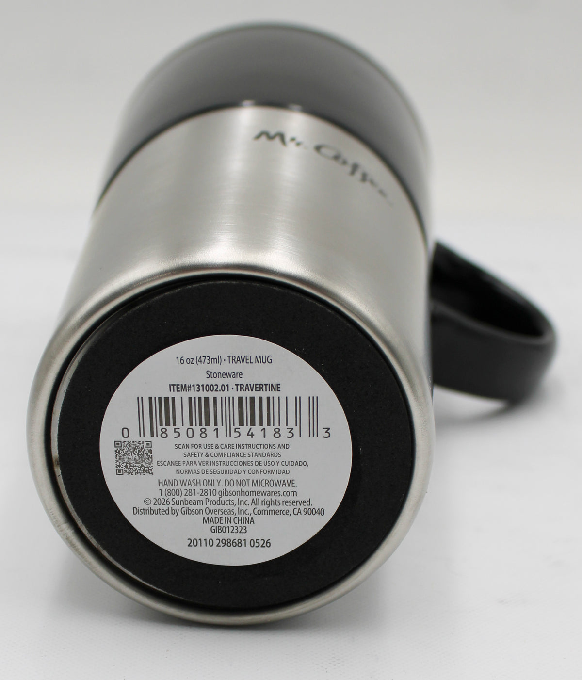 16OZ MR COFFEE TRAVEL CUP / LID - BLACK NI