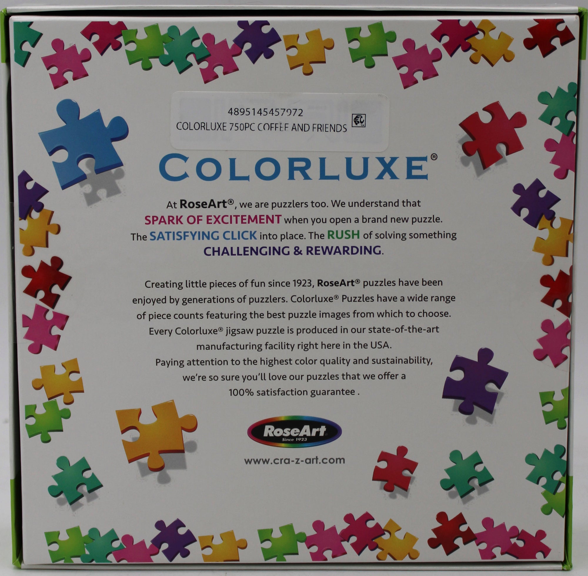 CRA-Z-ART COLORLUXE PUZZLE COFFEE & FRIENDS 750PC