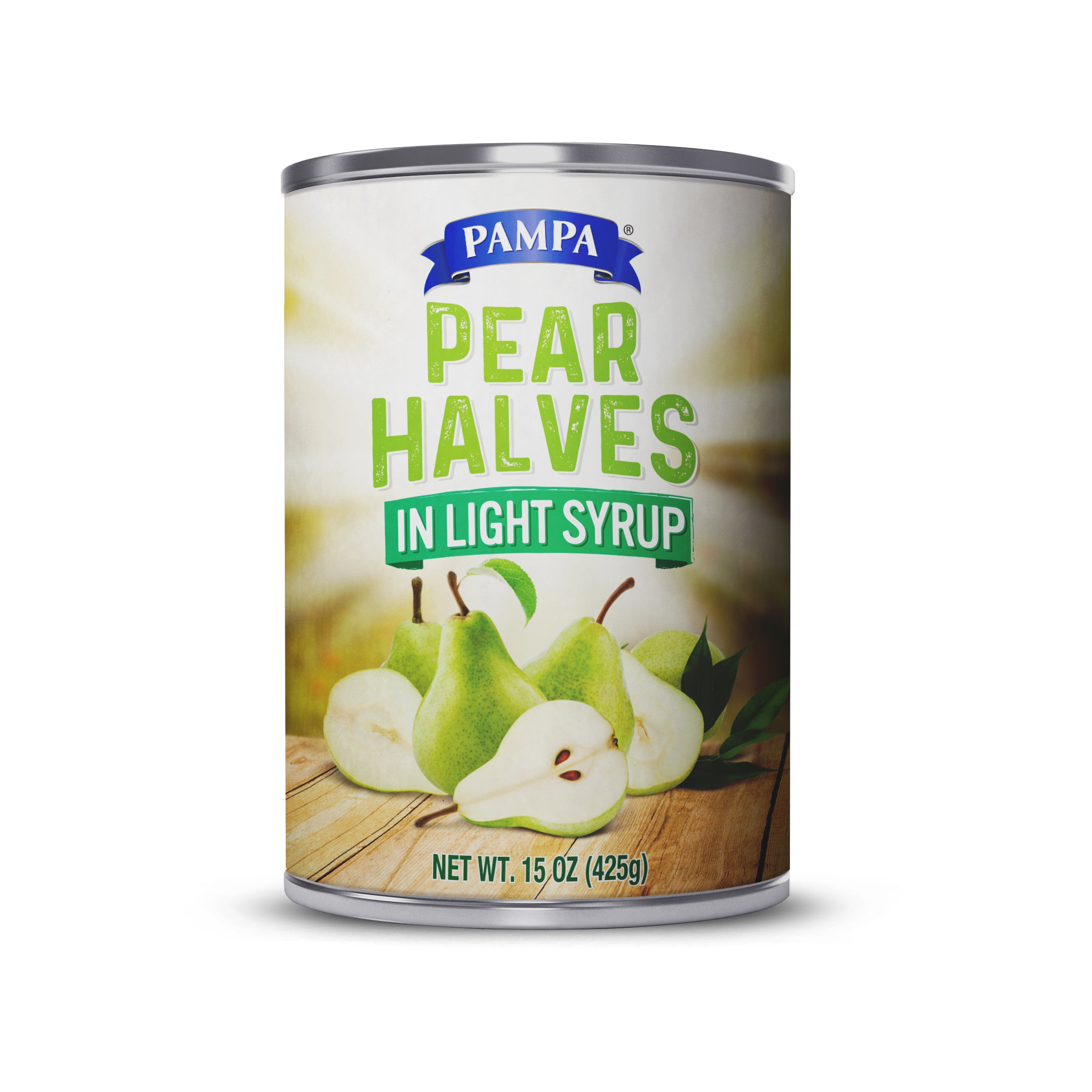 PAMPA PEAR HALVES LIGHT SYRUP 15 OZ BB 3/20/27
