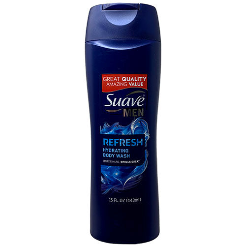 SUAVE MEN BODYWASH 15oz-REFRESH