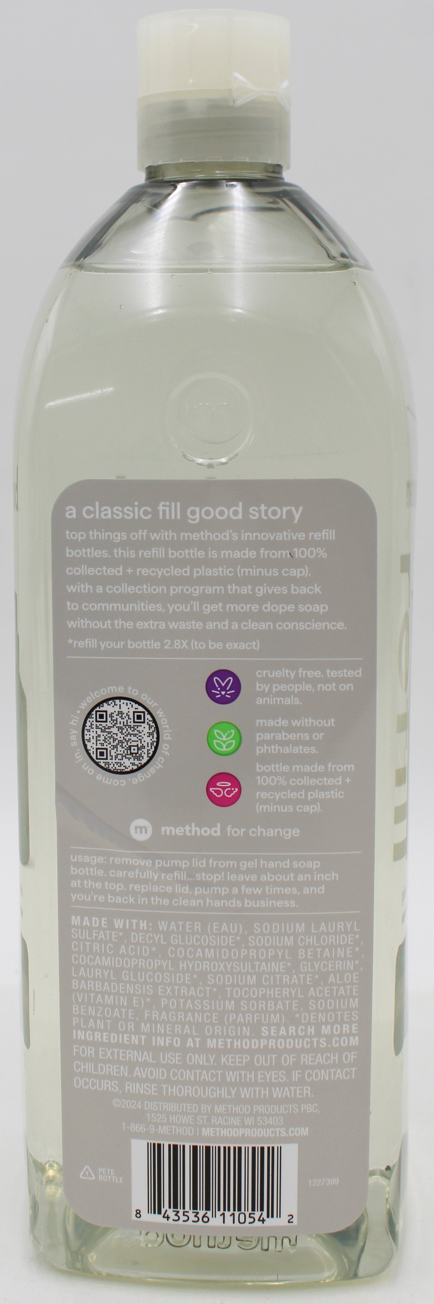 METHOD GEL HAND WASH VIOLET & LAVENDER REFILL 34oz US