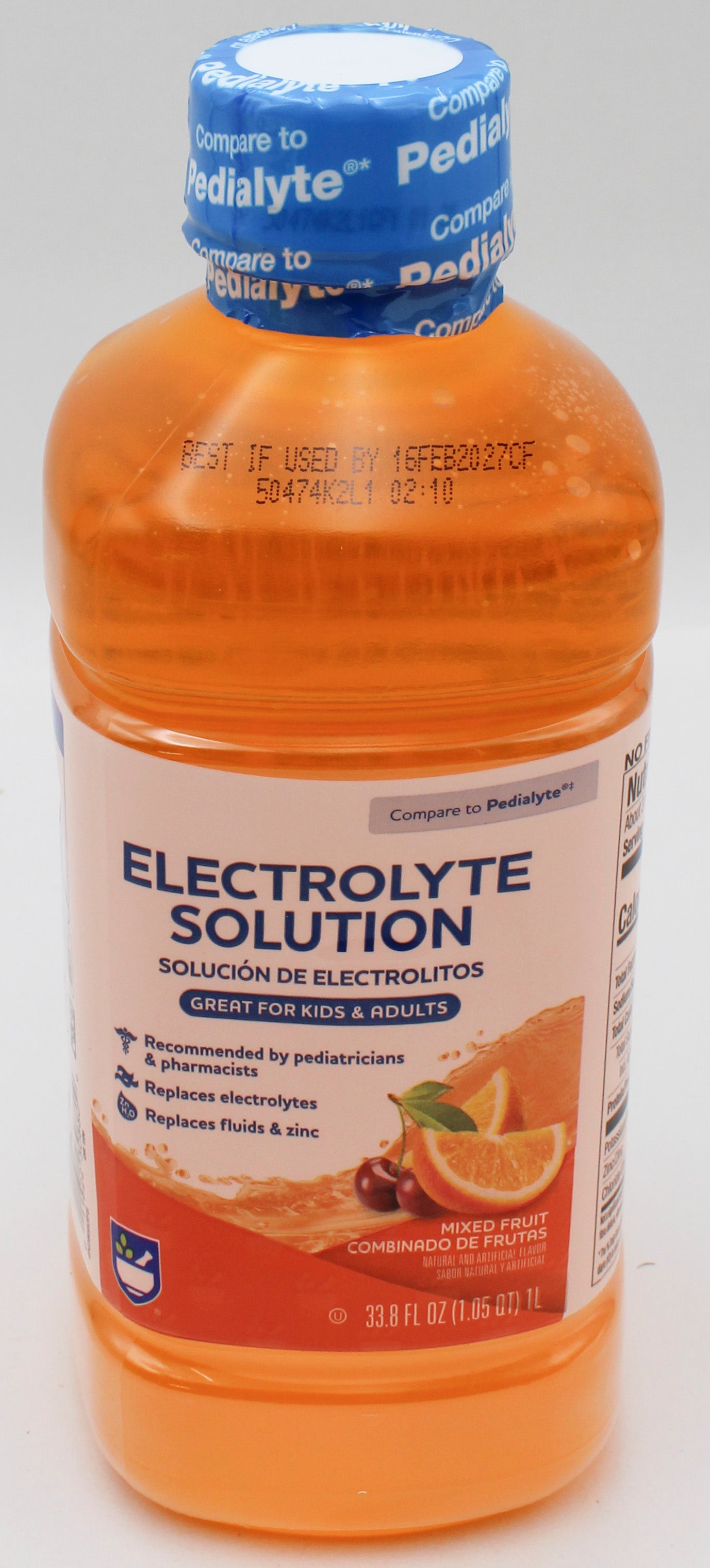 Rite Aid Electrolyte Solution Mixed Fruit 33.8fl oz (Exp 02/2027)