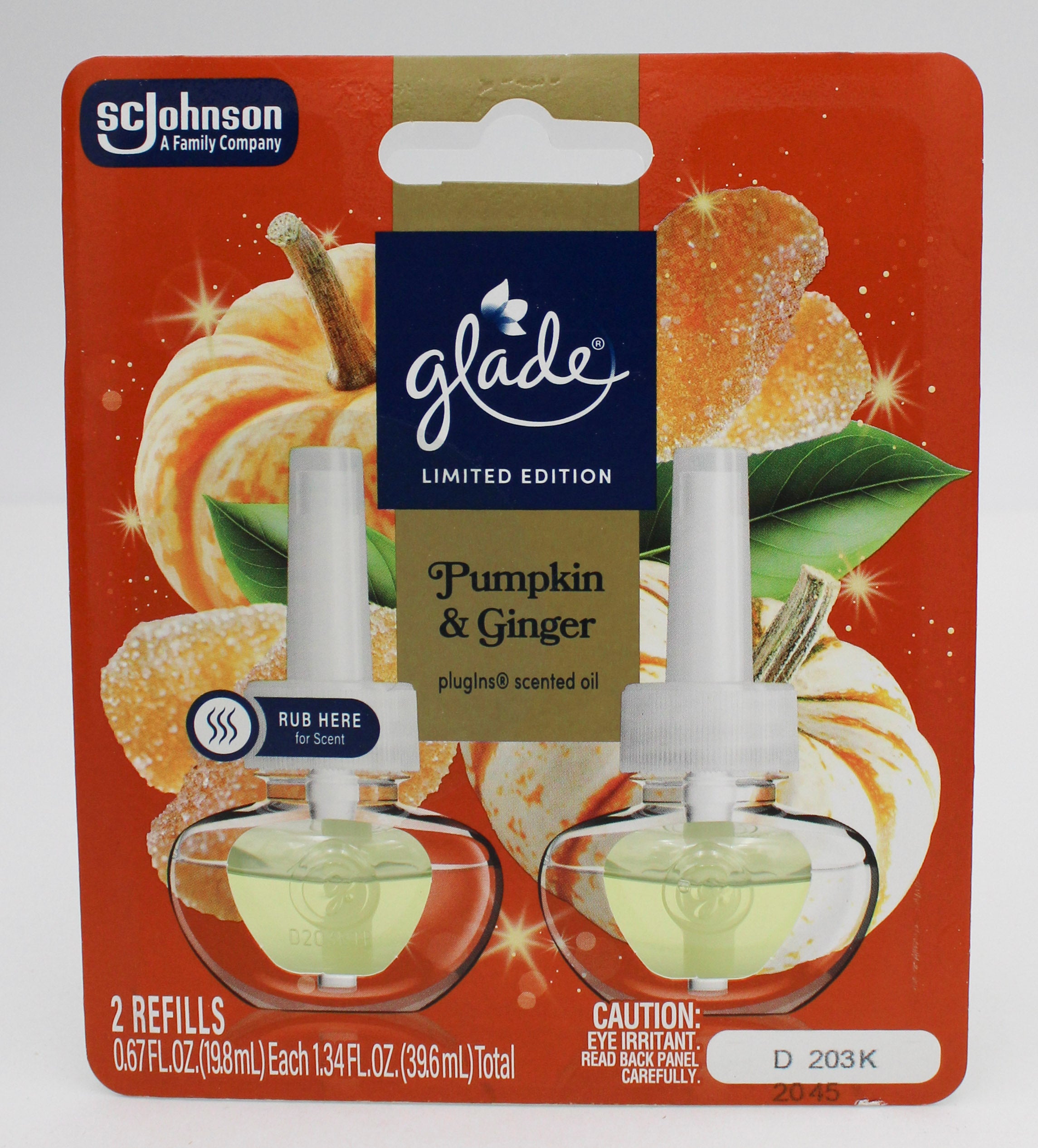 GLADE PLUGINS SCENTED OIL PUMPKIN SPICE 2ct 0.67floz US
