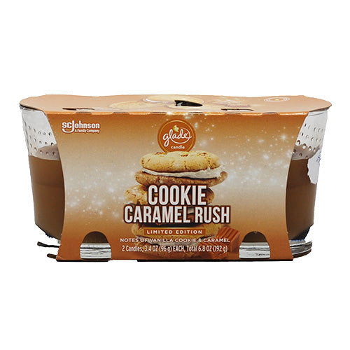 SP GLADE CANDLE 3.4oz/2CT-COOKIE CARAMEL RUSH