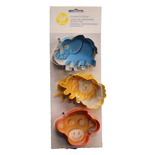 WILTON COOKIE CUTTER COLORED METAL ANIMAL 3CT