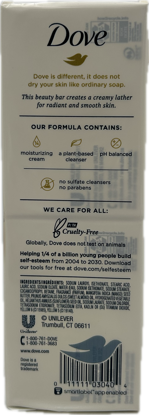 DOVE BAR SOAP MANGO + ALMOND BUTTER 6ct 3.17oz