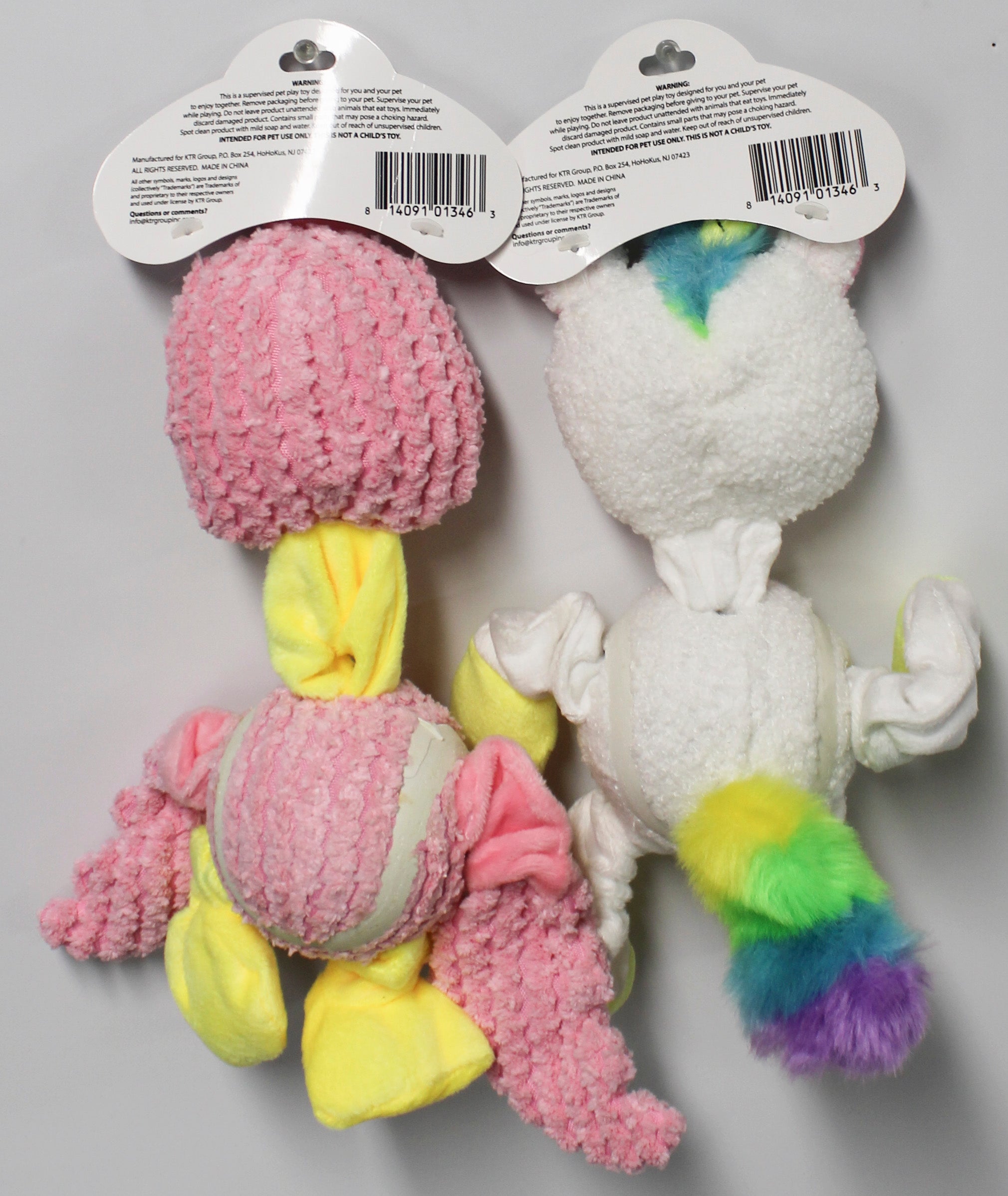 BUNGEE BALLZ ASST (UNICORN/FLAMINGO) DOG TOY 10.25"