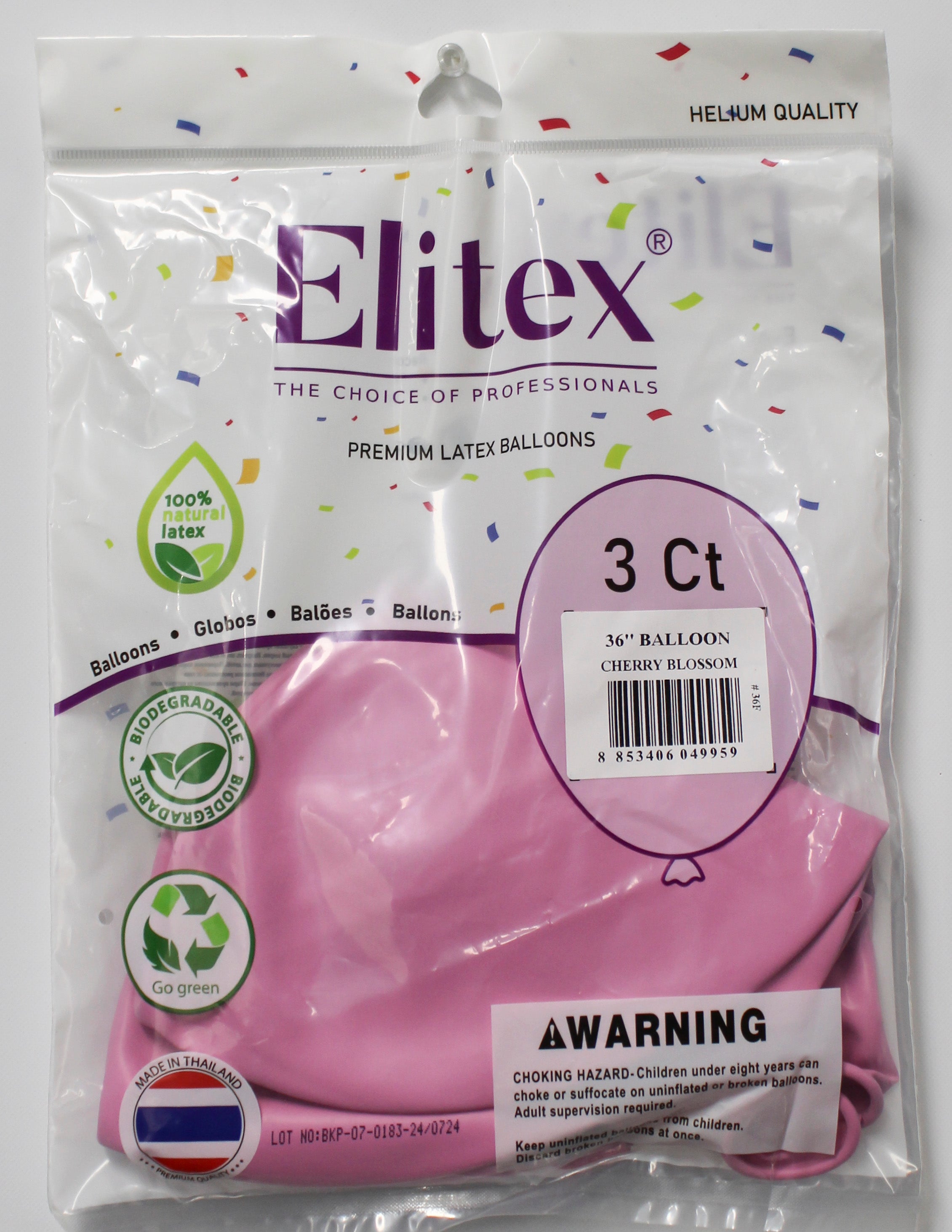 ELITEX 36" PASTEL CHERRY BLOSSOM ROUND BALLOON, 3 PACK
