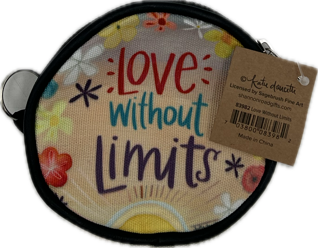 LOVE WITHOUT LIMITS ROUND COIN PURSE