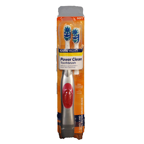 CORE VALUES POWER CLEAN TOOTHBRUSH INCLUDES BATTERY+REFILL-SOFT