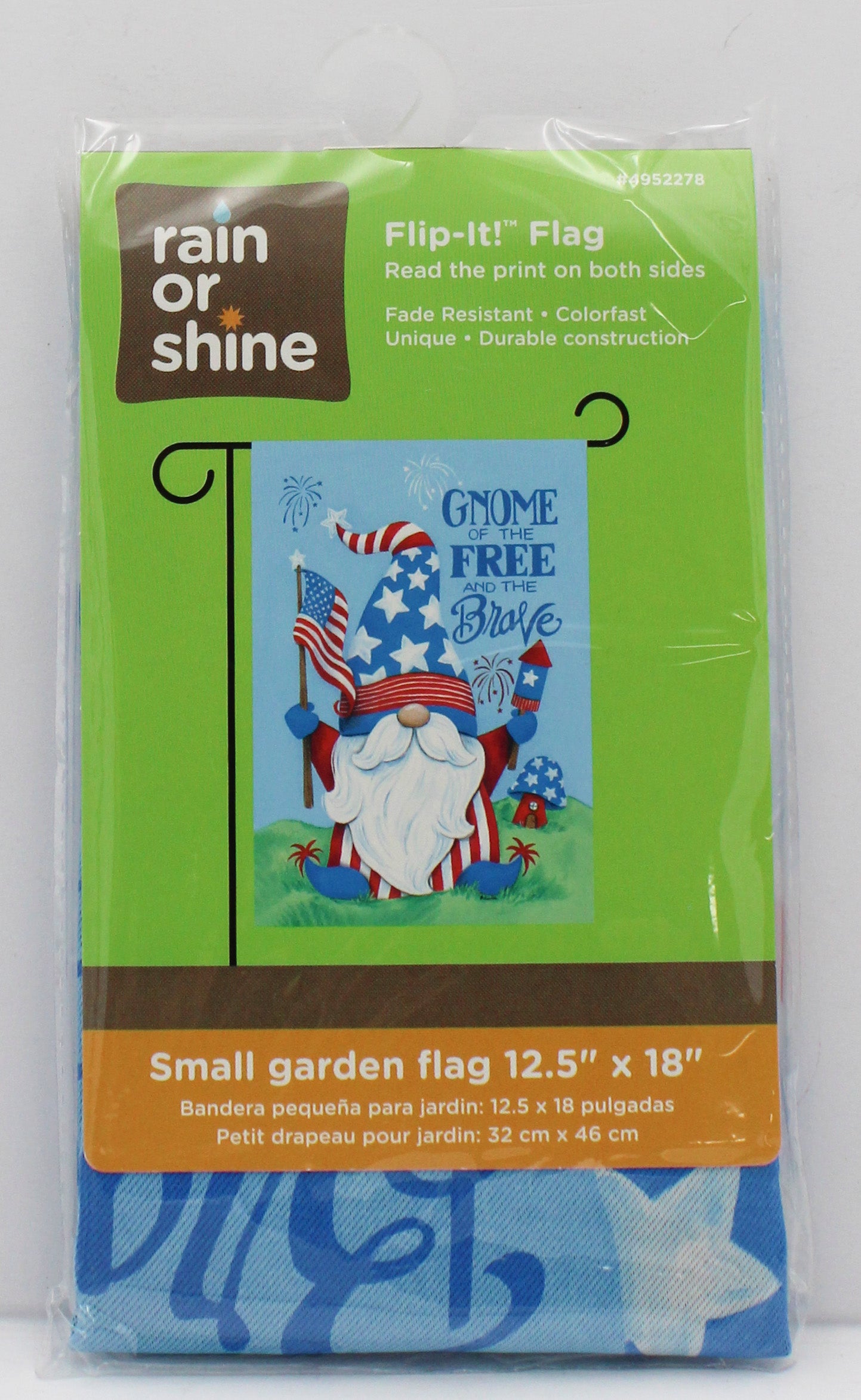 GARDEN FLAG - BRAVE GNOME 12.5in X 18in