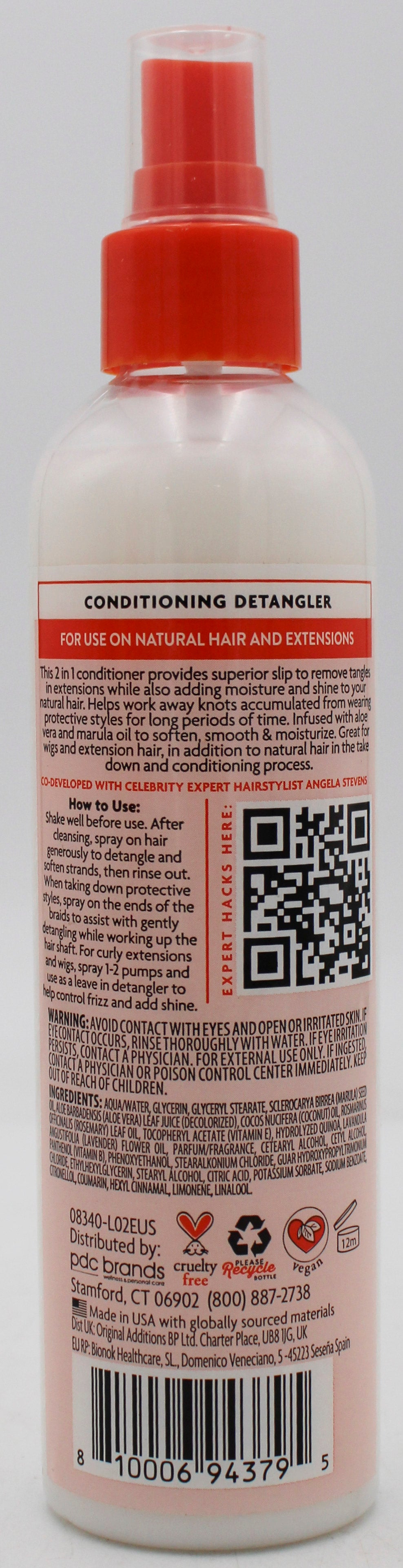 SP CANTU HAIR CONDITIONING DETANGLER MARULA OIL & ALOE VERA 8oz NI