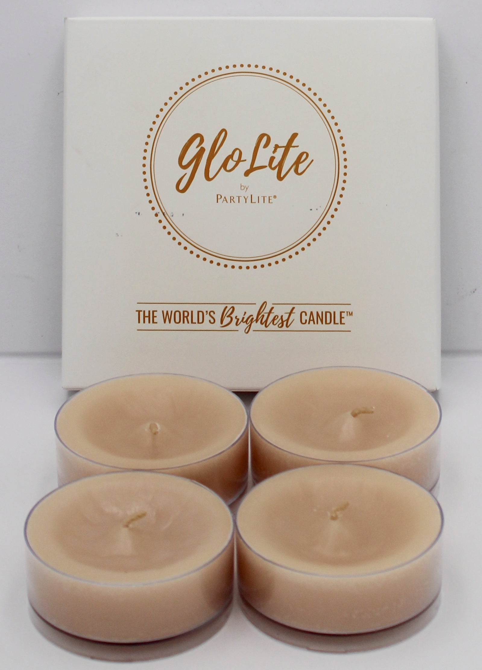 PARTYLITE GLO MULBERRY LARGE TEALIGHTS 4ct