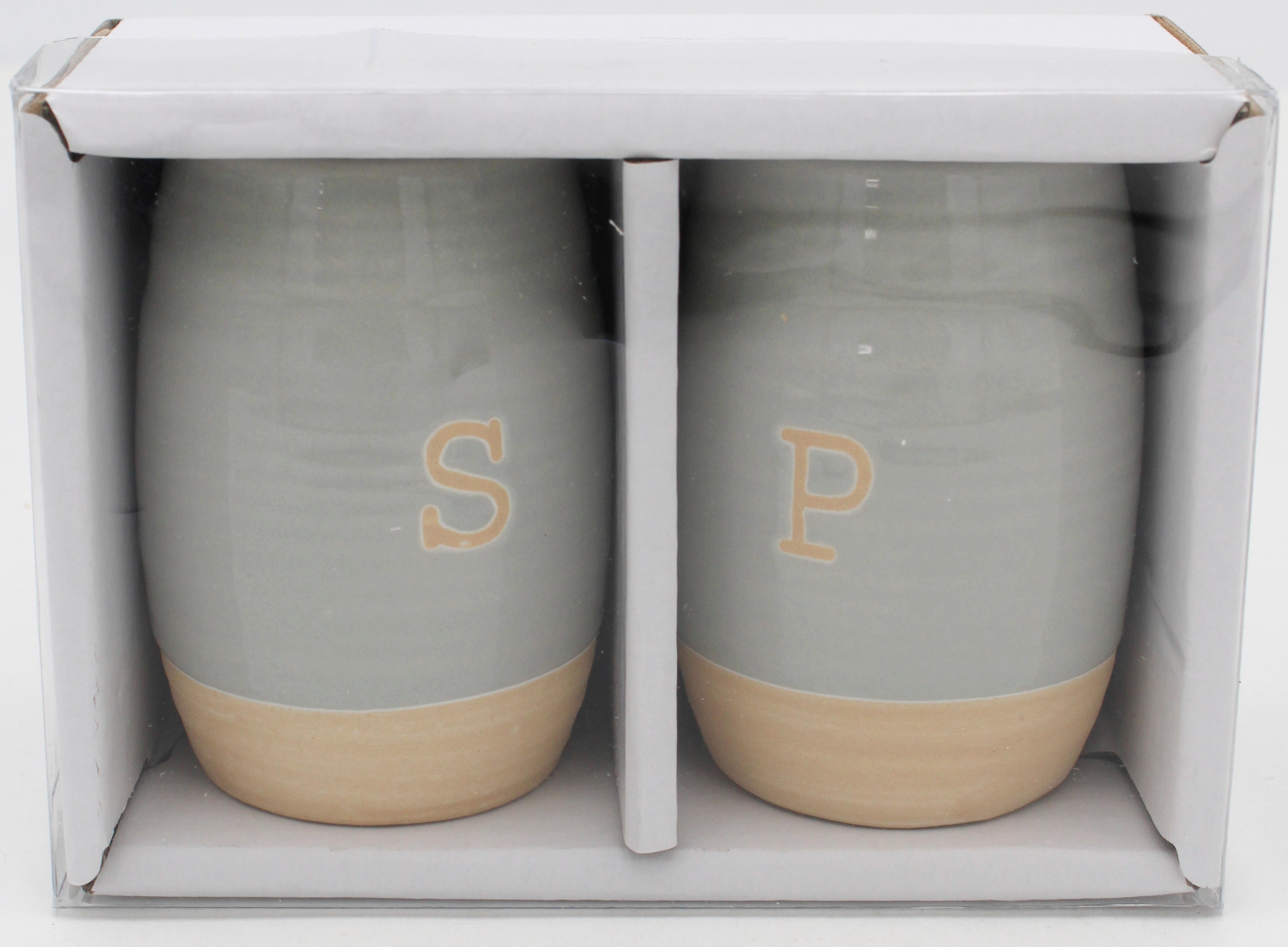 CERAMIC SALT AND PEPPER SHAKER - GRAY