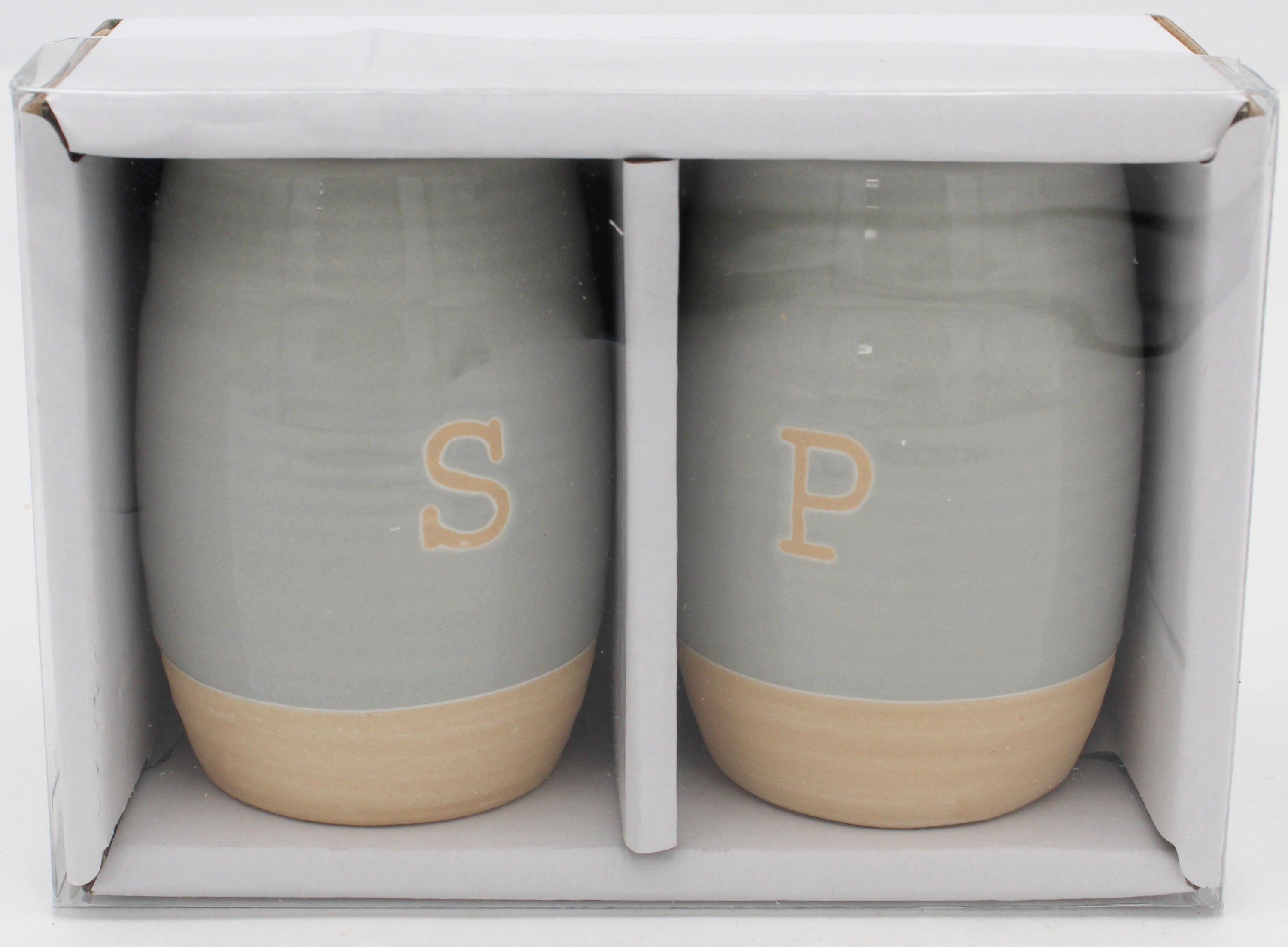 CERAMIC SALT AND PEPPER SHAKER - GRAY