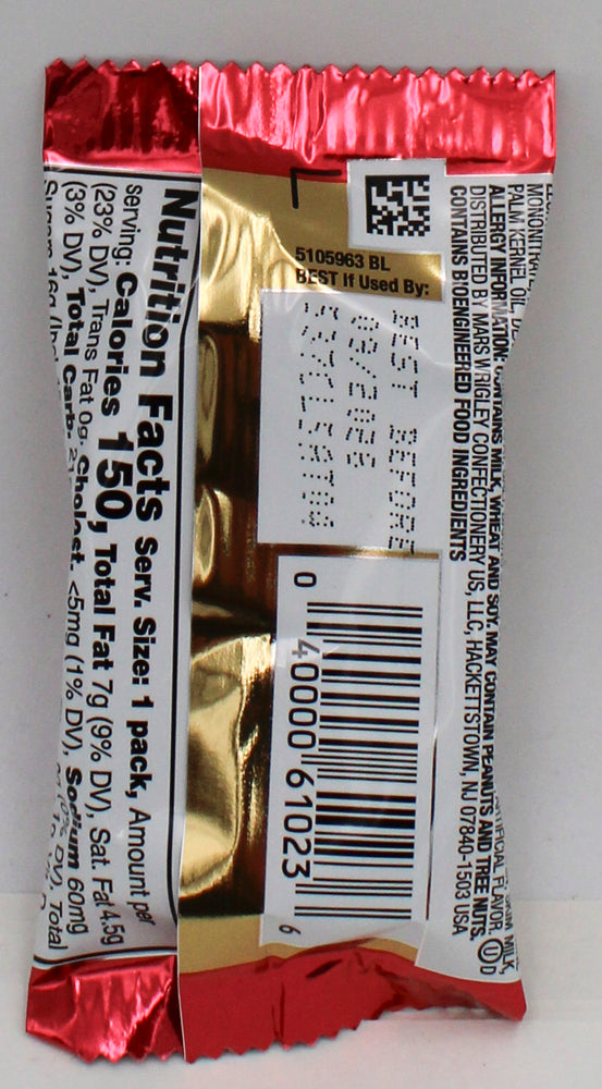 TWIX CARAMEL VALENTINE SINGLE HEART 1.06 Oz  BB 9/9/26