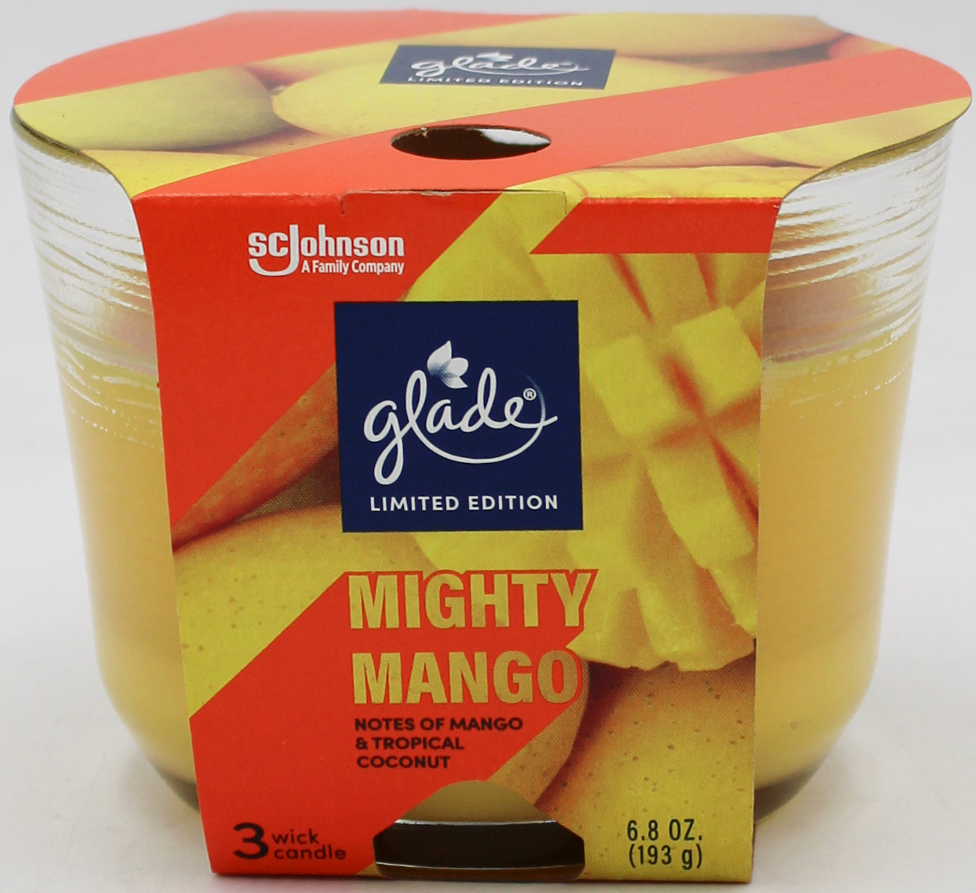GLADE 3-WICK CANDLE MIGHTY MANGO 6.8oz US