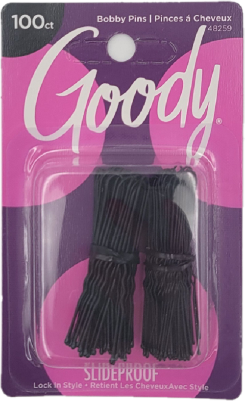 GOODY BOBBY PINS 100CT BLACK NI