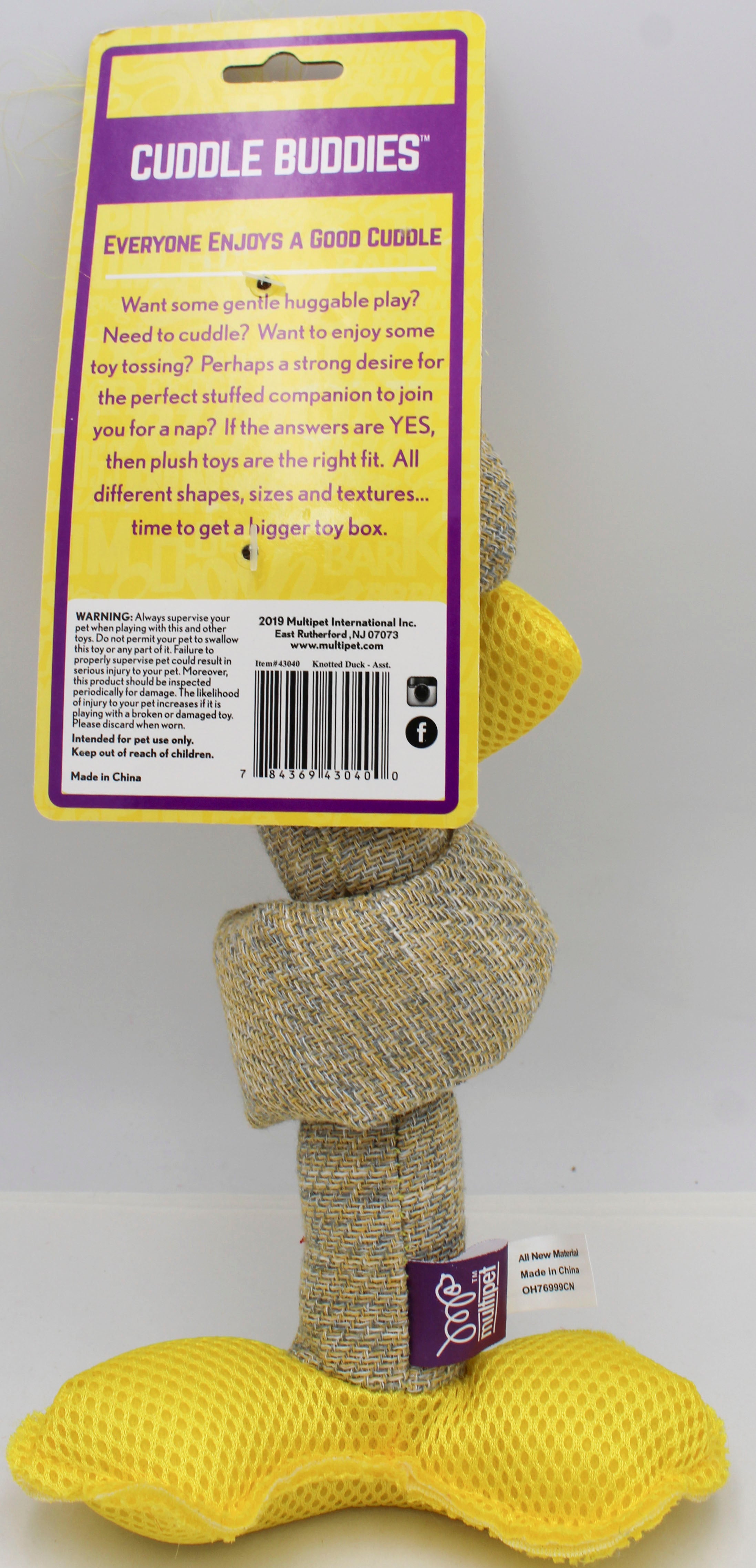 MULTIPET KNOTTED DUCK DOG TOY - 11"