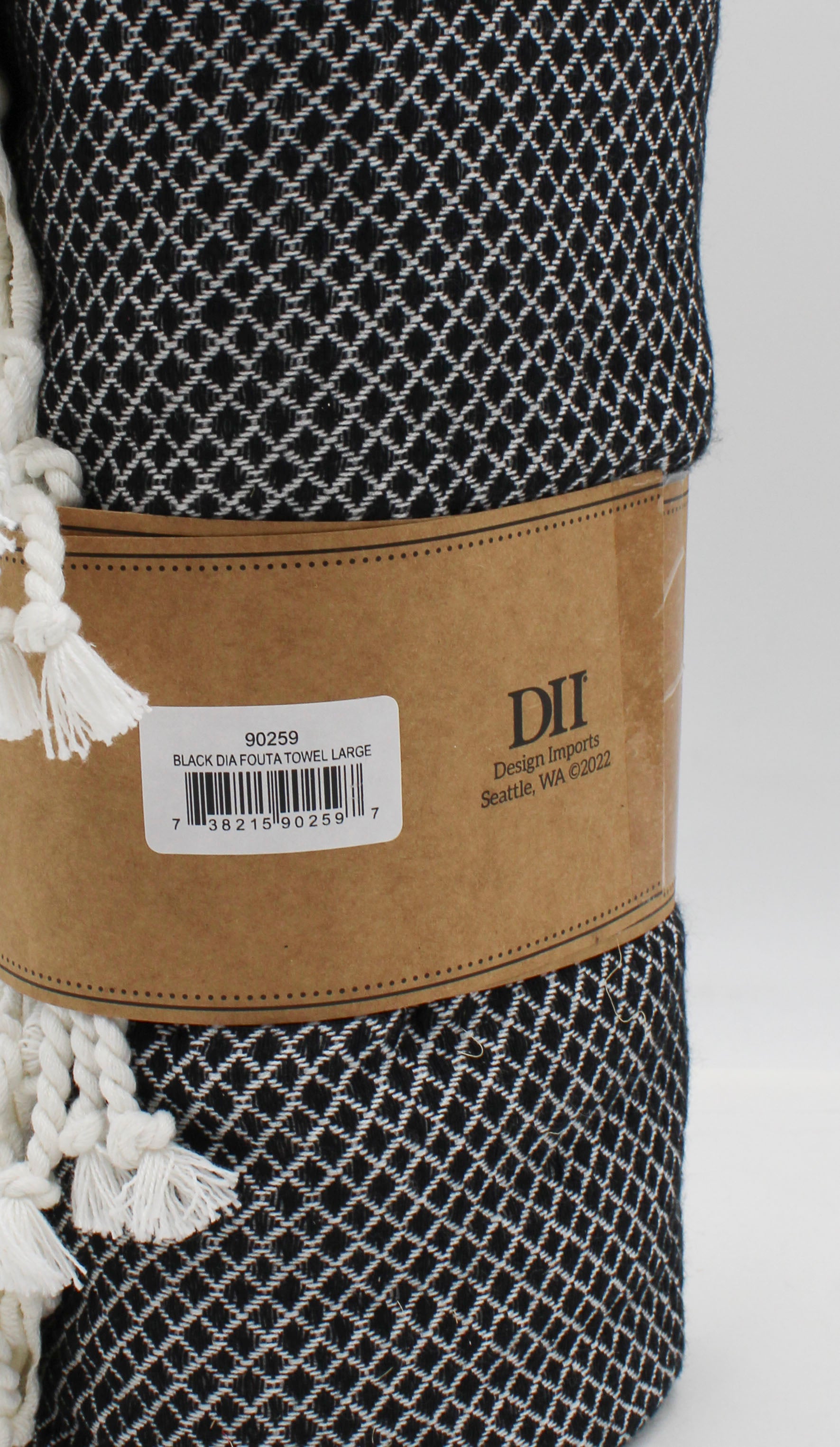LARGE - BLACK DIA FOUTA