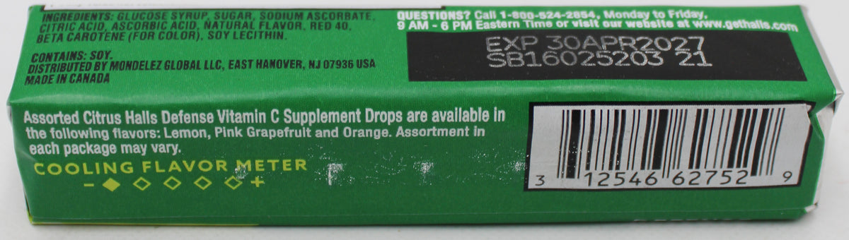 HALLS DEFENSE 9PC ASSORTED CITRUS EXP 5/1/27