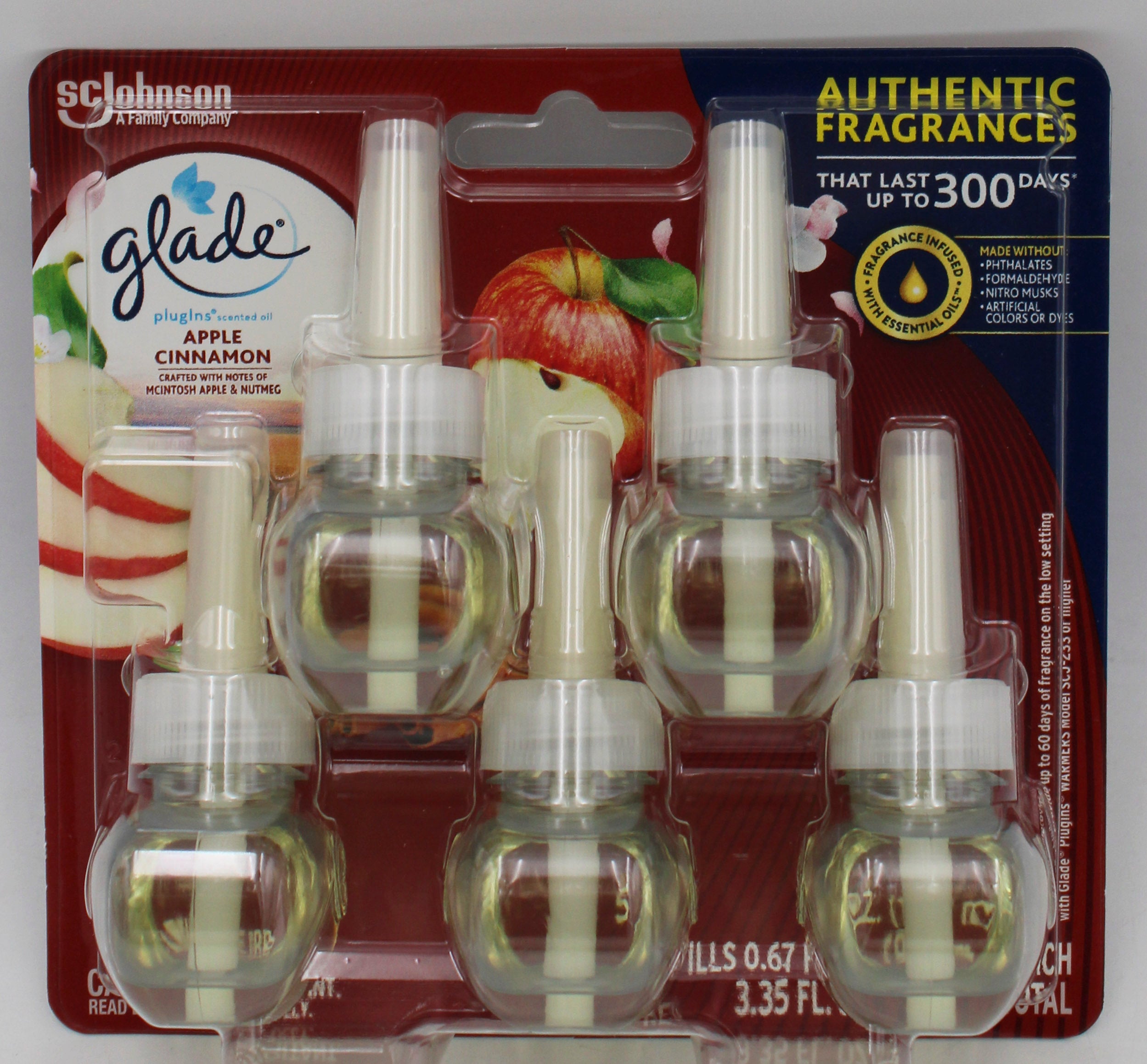 SP GLADE PLUGINS SCENTED OIL REFILL 5CT 0.67oz APPLE CINNAMON