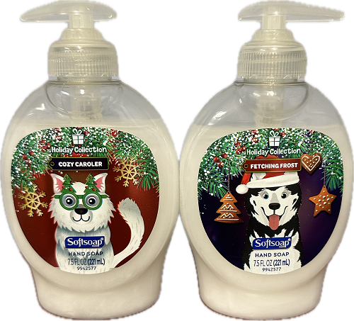 SOFTSOAP HANDSOAP 7.5oz HOLIDAY COZY CAROLE & FETCHING FROST NI