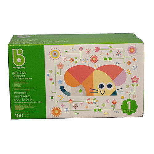 BABYGANICS DIAPERS SIZE 1 BOX - 100CT CA