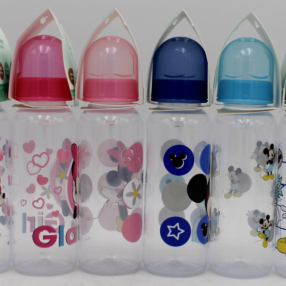 DISNEY BABY 9OZ ASST MINNIE/MICKEY BABY BOTTLE ONLY  -  CAN BE SOLD IN U.S.A NI