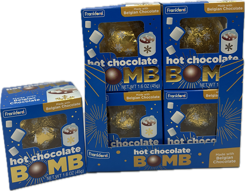FRANKFORD HOT CHOCOLATE BOMB 1.6oz MADE WITH BELGIAN CHOCOLATE  BB  3/31/25