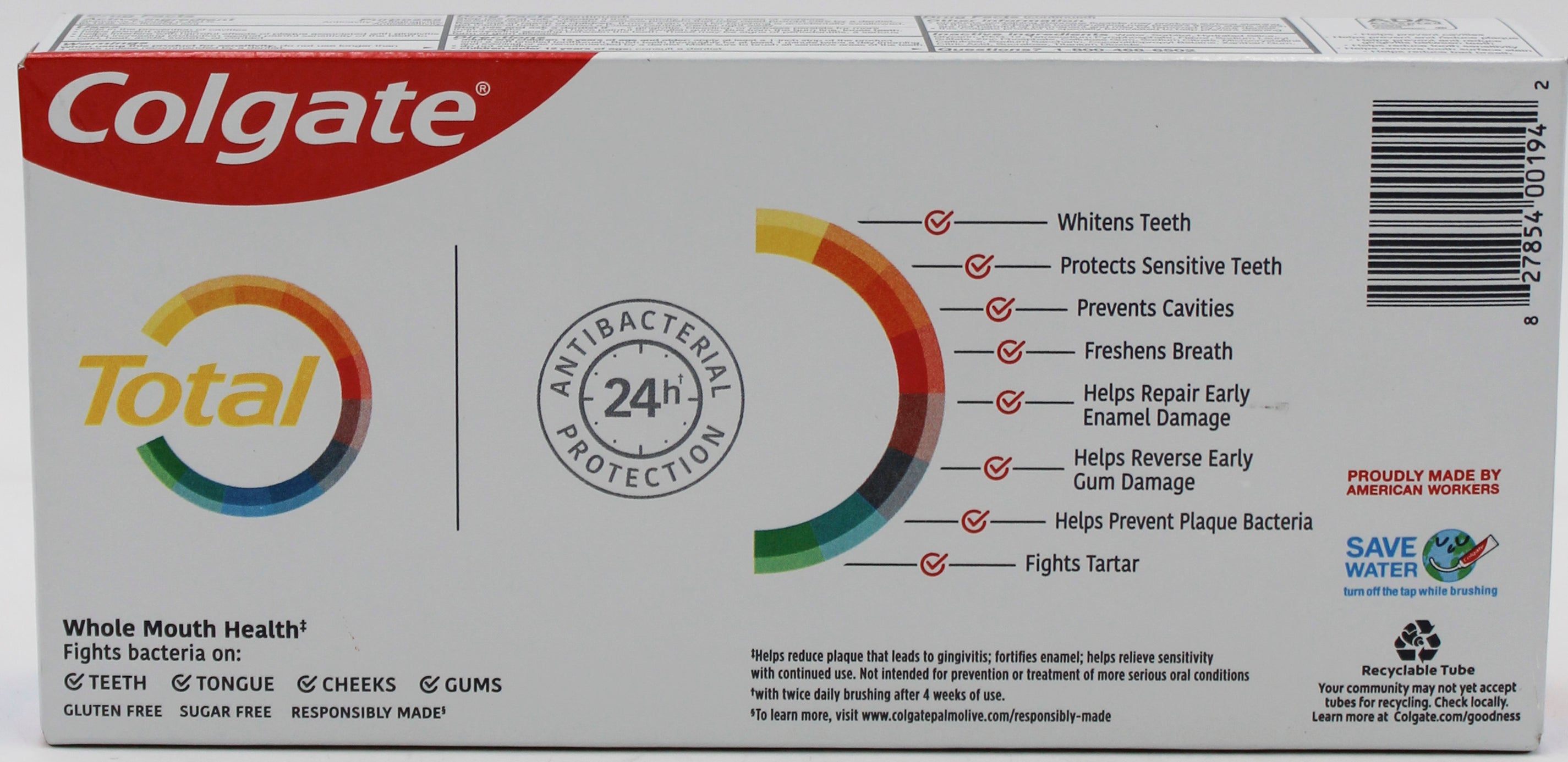 COLGATE TOTAL WHITENING TOOTHPASTE 2ct 5.1oz NI