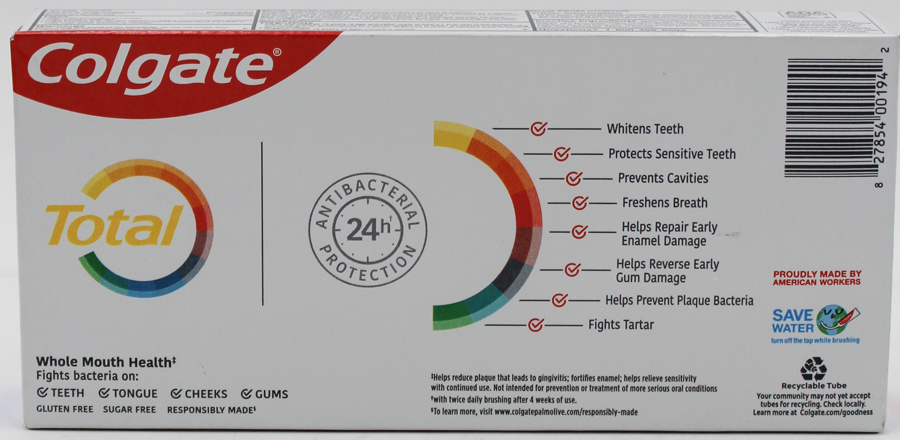 COLGATE TOTAL WHITENING TOOTHPASTE 2ct 5.1oz NI