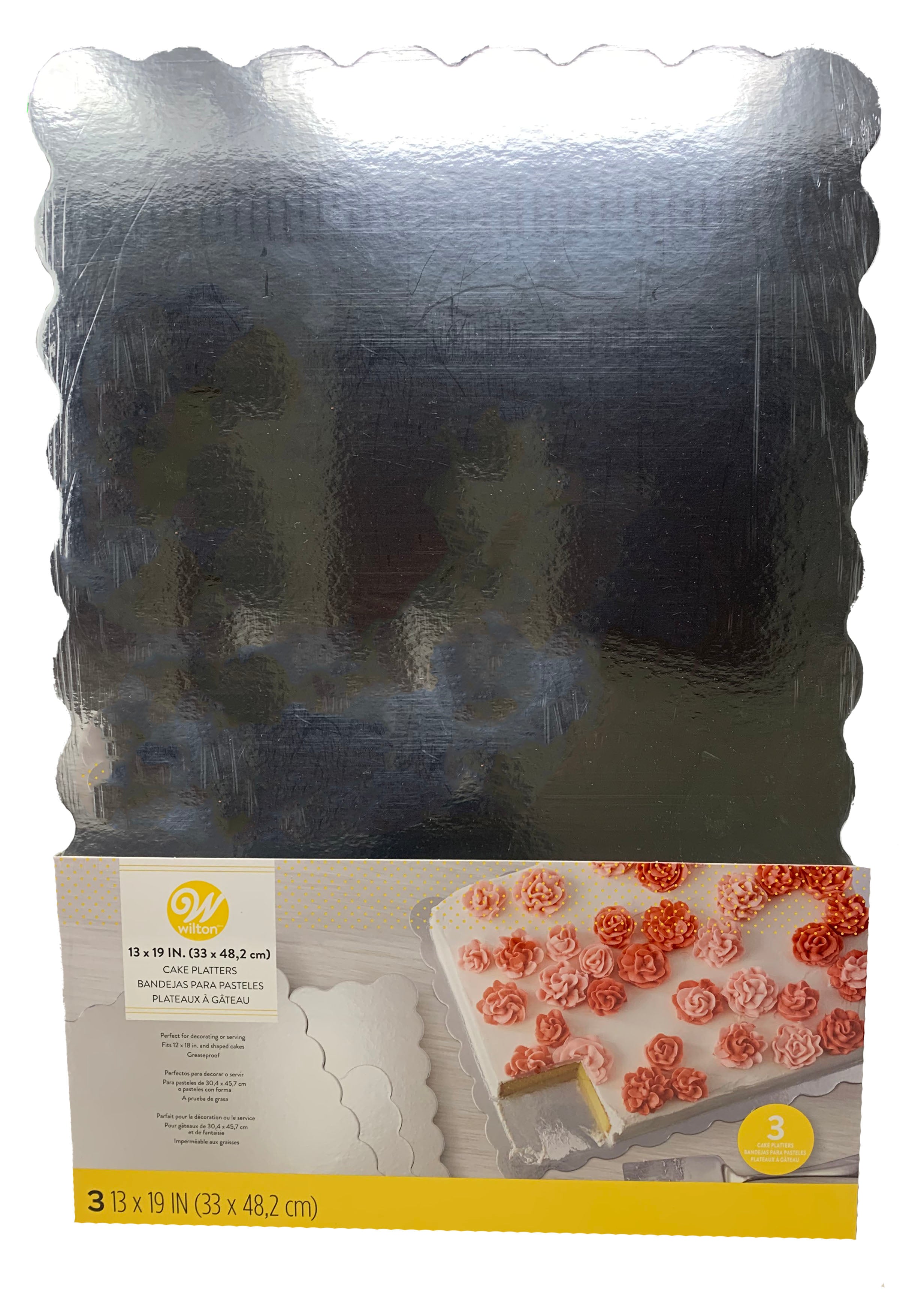 WILTON CAKE PLATTER 13x19"/3CT-SILVER.