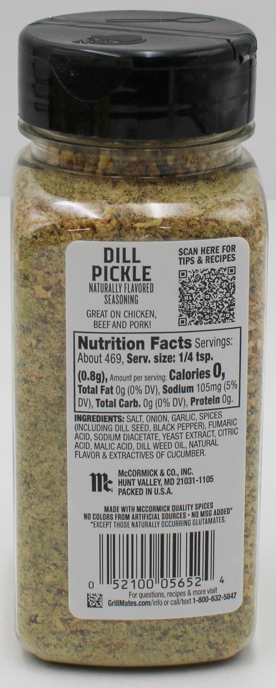 MCCORMICK GRILL MATES DILL PICKLE SEASONING 13.26 Oz BB 4/4/27