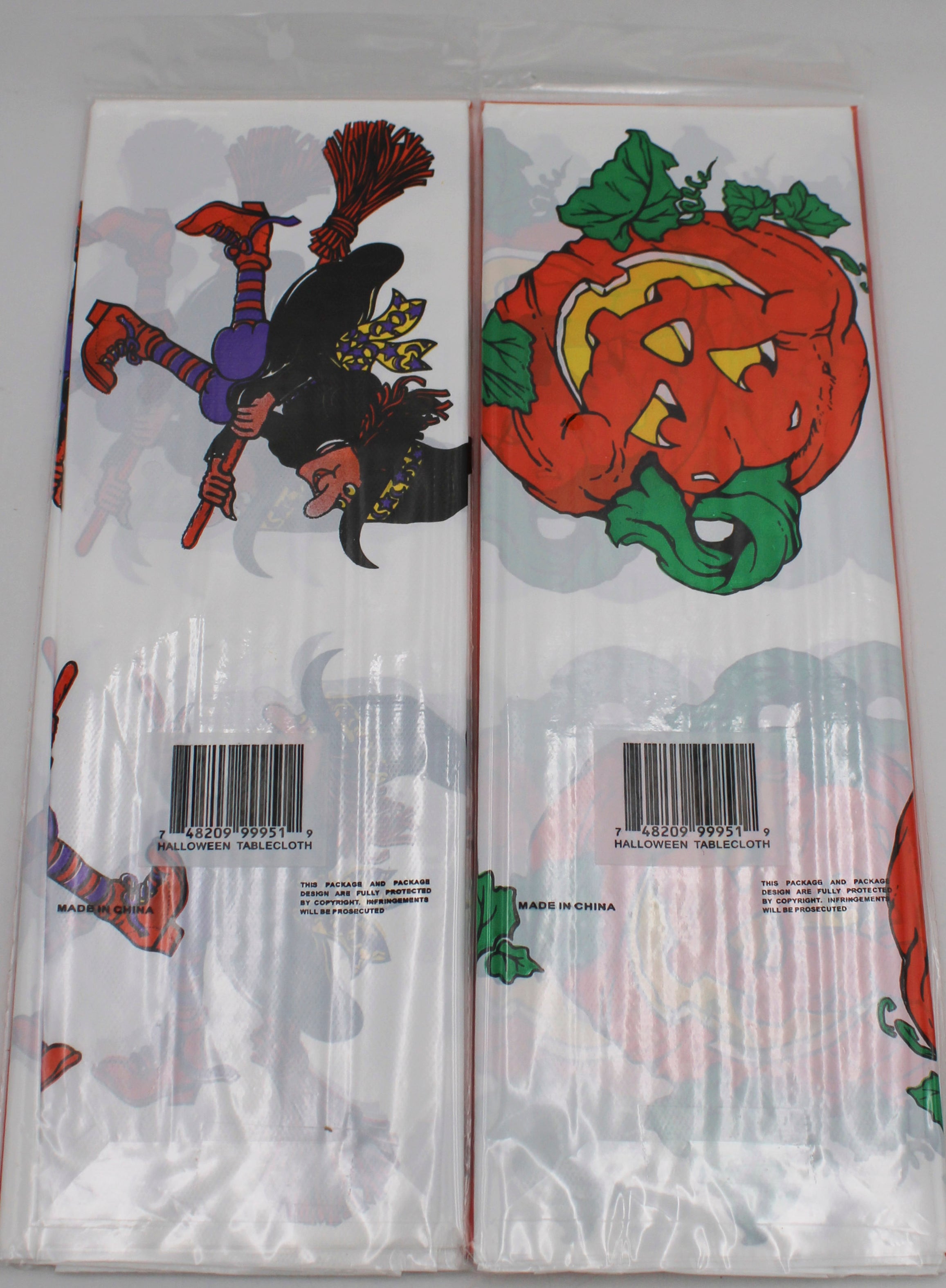 BETTER HOME PLASTIC HALLOWEEN TABLECLOTH 52''x90''