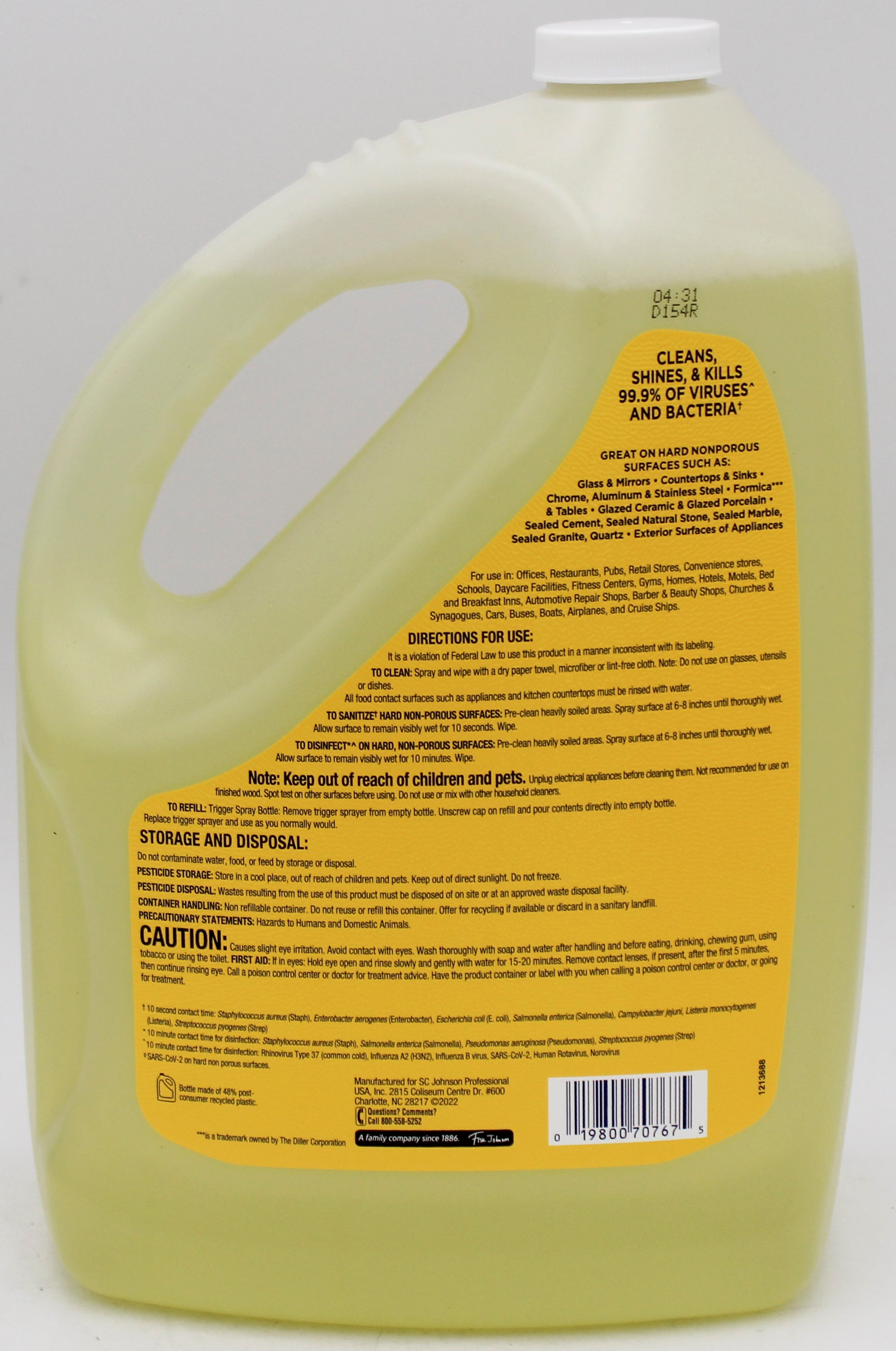SP WINDEX MULTI -SURFACE SANITIZER CLEANER 128oz