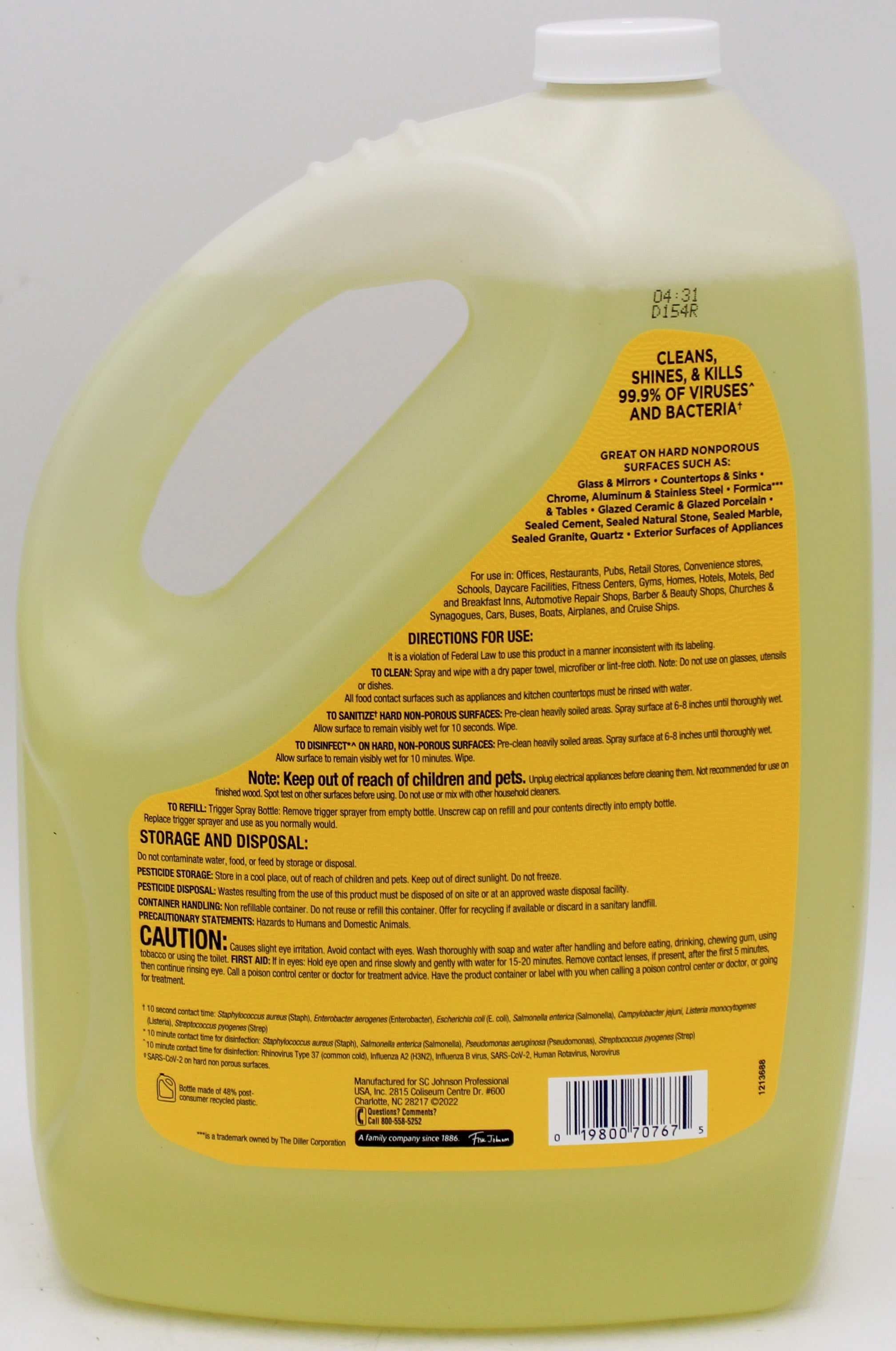SP WINDEX MULTI -SURFACE SANITIZER CLEANER 128oz