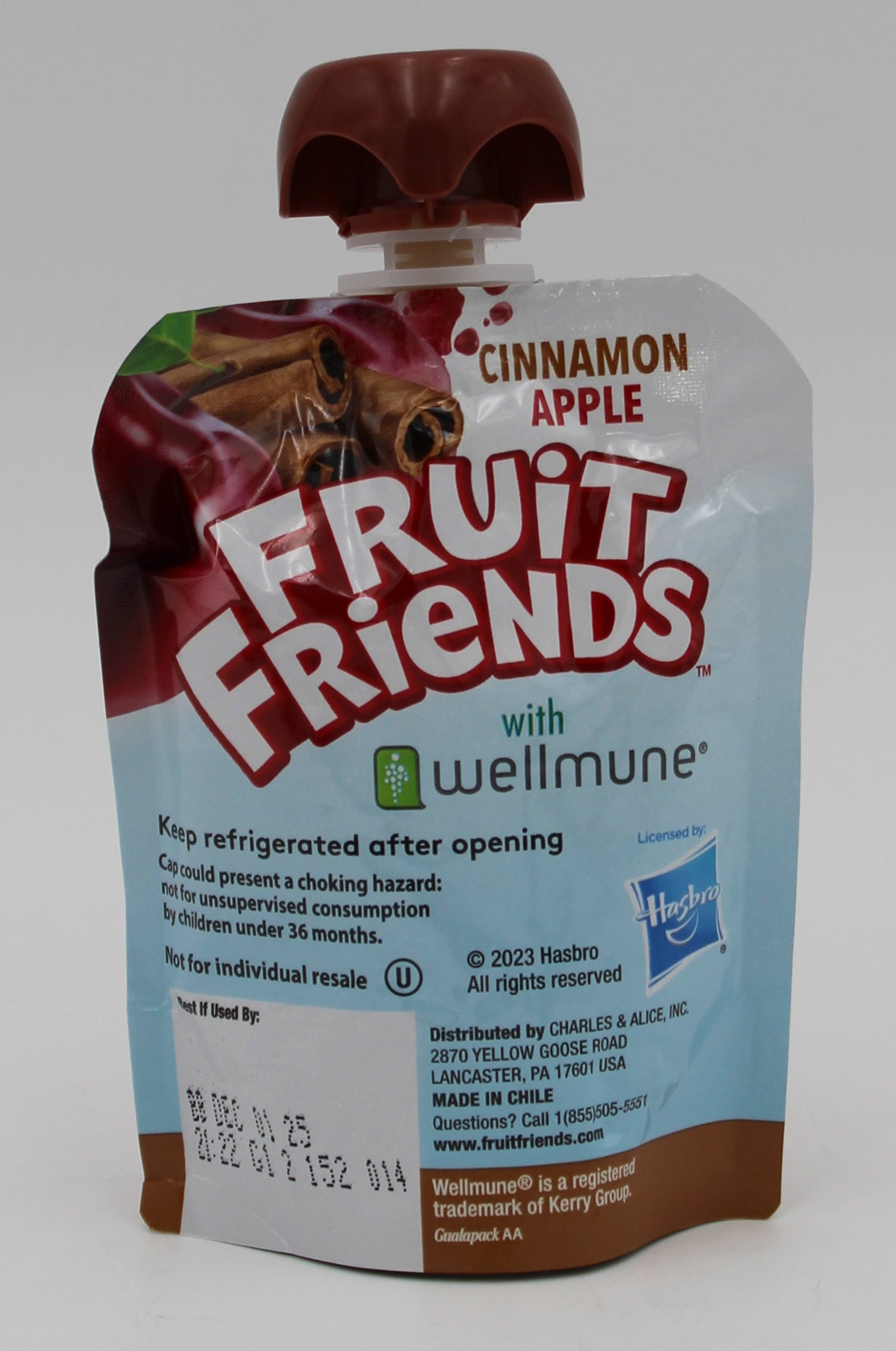 TRANSFORMERS FRUIT FRIENDS ORGANIC CINNAMON APPLE FRUIT SAUCE 10PK  Box  4 BOXES PER CASE  BestBy 12/1/25