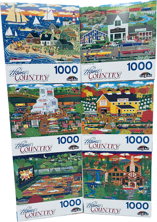 CRA-Z-ART HOME COUNTRY  ASSORTMENT 1000PC AGES 10+ PUZZLE 27"X20"