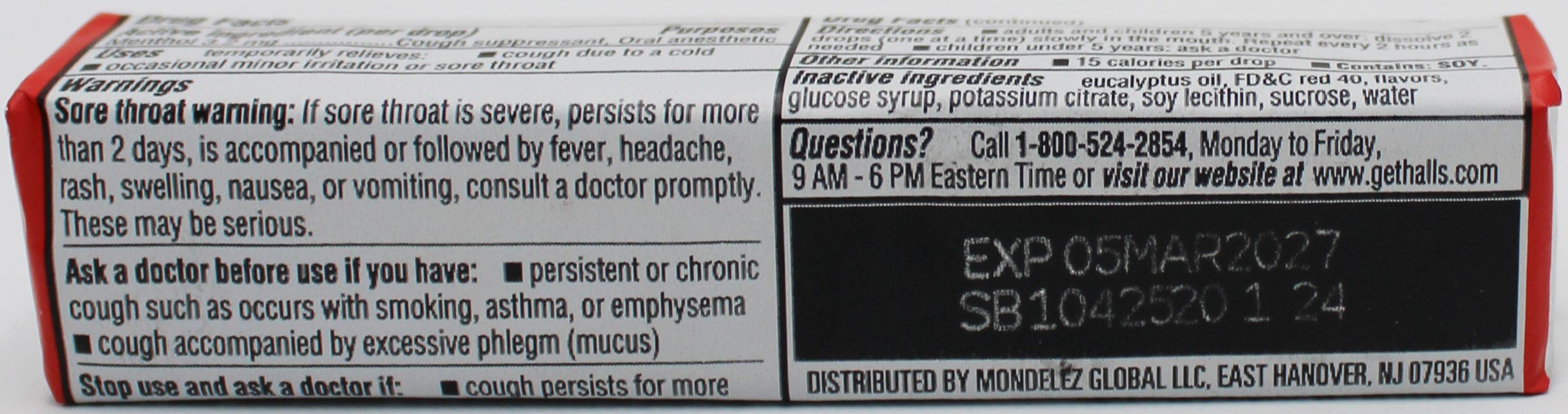 HALLS 9 PC STRAWBERRY EXP 3/5/27