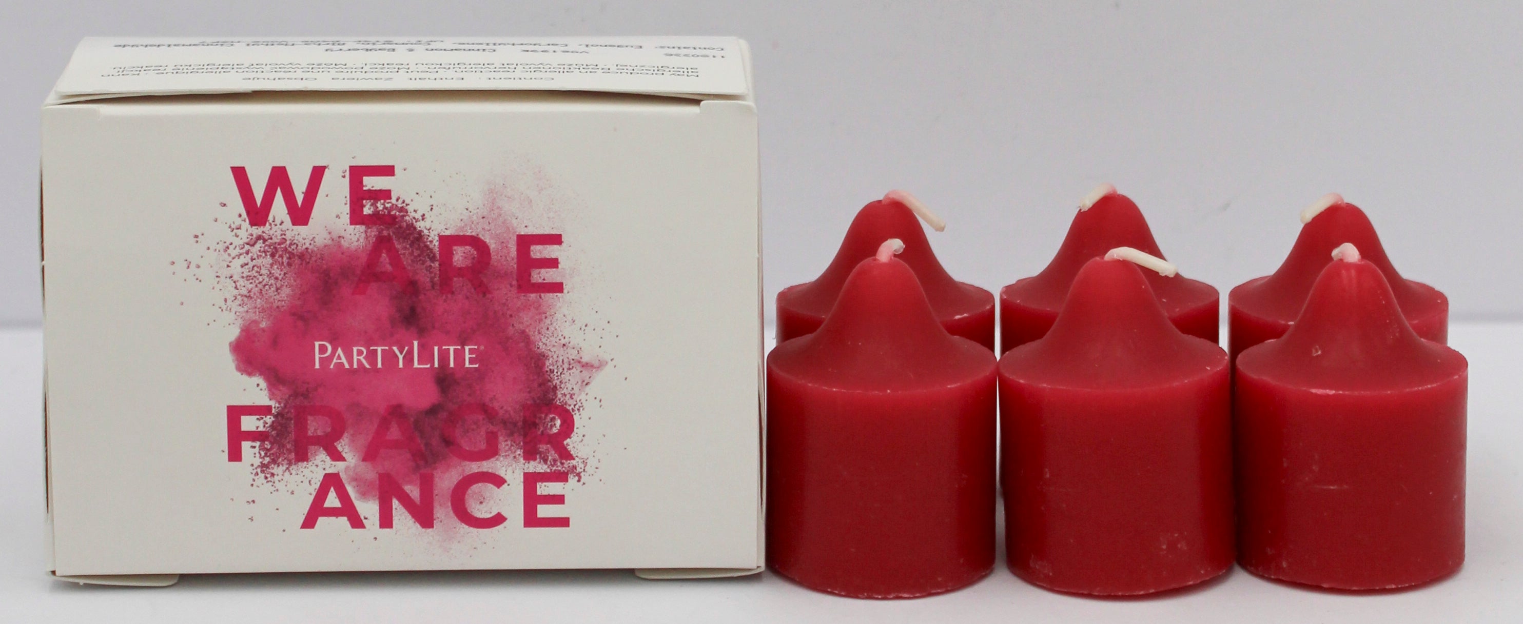 PARTYLITE CINNAMON & BAYBERRY VOTIVE CANDLES 6ct