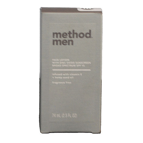 HOLD METHOD MEN FACE LOTION W/SPF 15 2.5OZ-FRAGRANCE FREE EXP 11/22-4/23