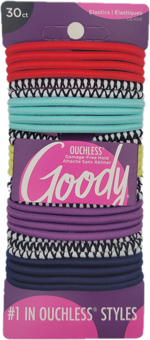 GOODY OUCHLESS ELASTICS 30CTPREMIUM NEON TRIVAL NI