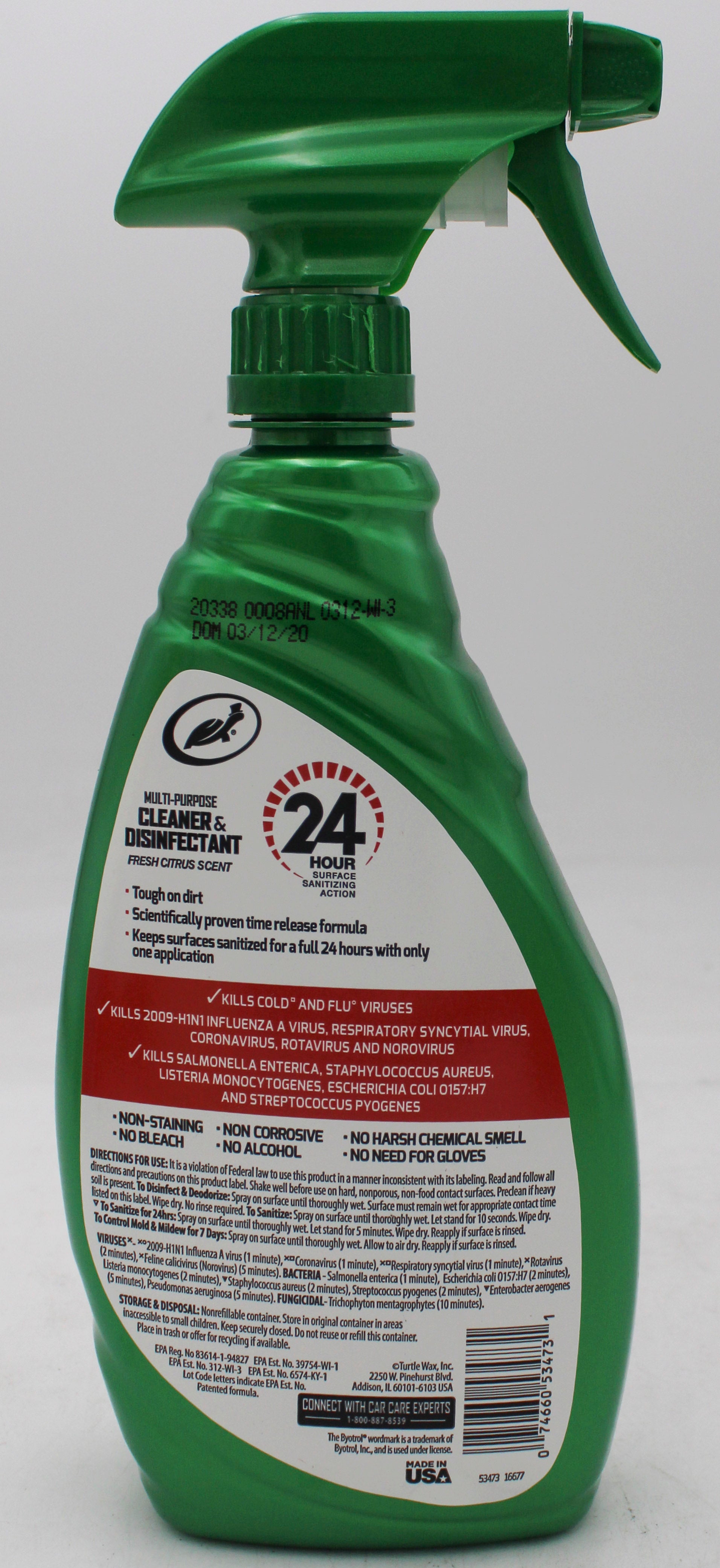 SP TURTLE WAX CLEANER & DISINFECTANT 23oz