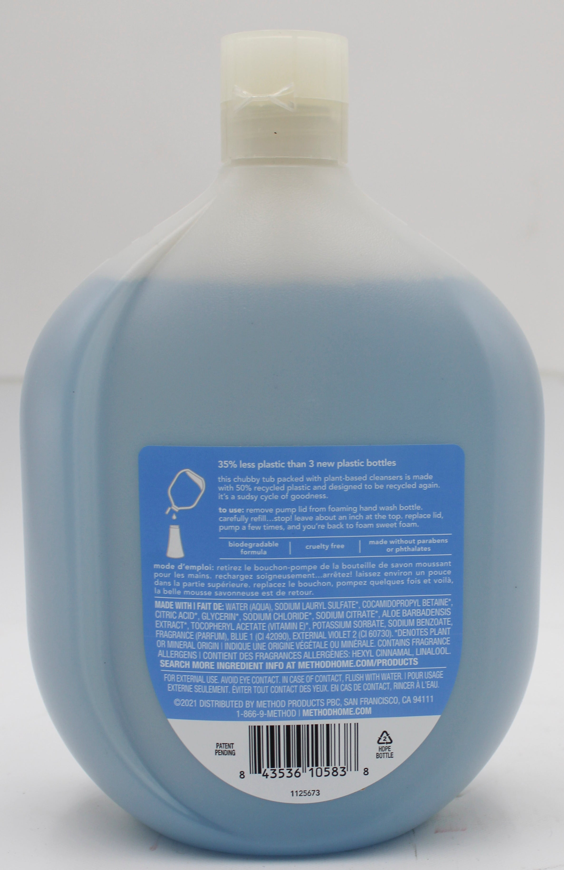Method Foaming Hand Wash Refill Sea Minerals 828ml