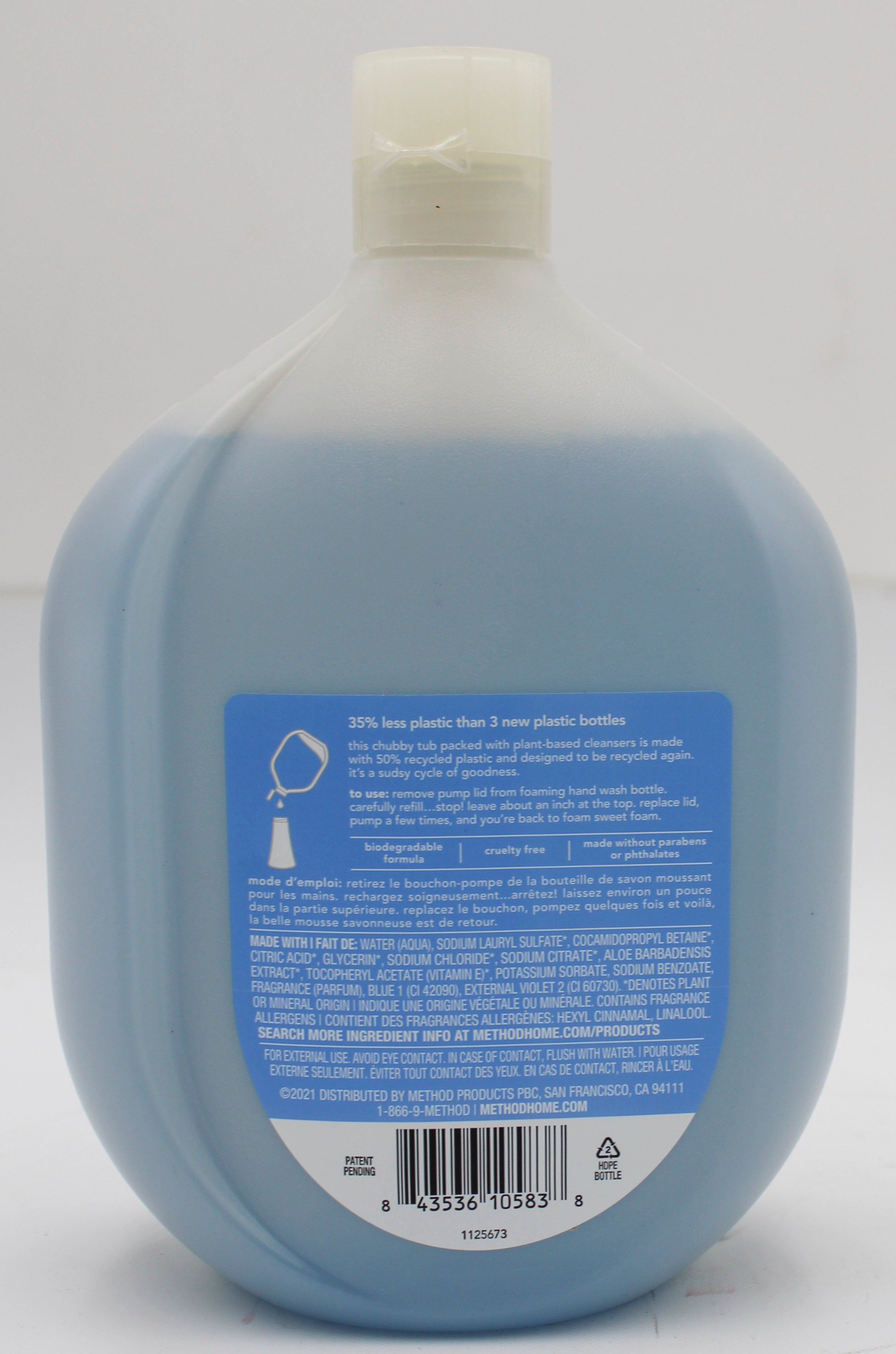 Method Foaming Hand Wash Refill Sea Minerals 828ml