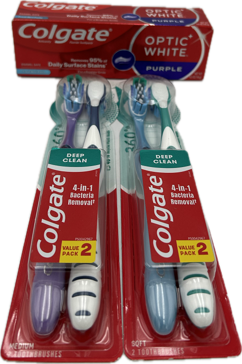 COLGATE MIXED PURPLE TOOTHPASTE/TOOTHBRUSH DISPLAY NI