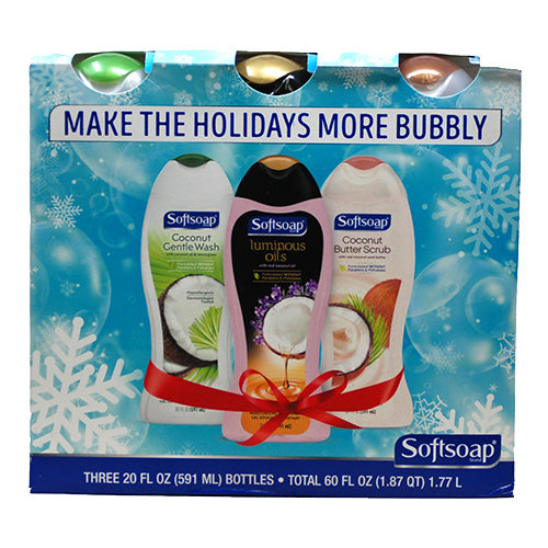SOFTSOAP HOLIDAY BODYWASH 3PK/20fl oz-CCNT/LUM OILS/CCNT BTTR NI