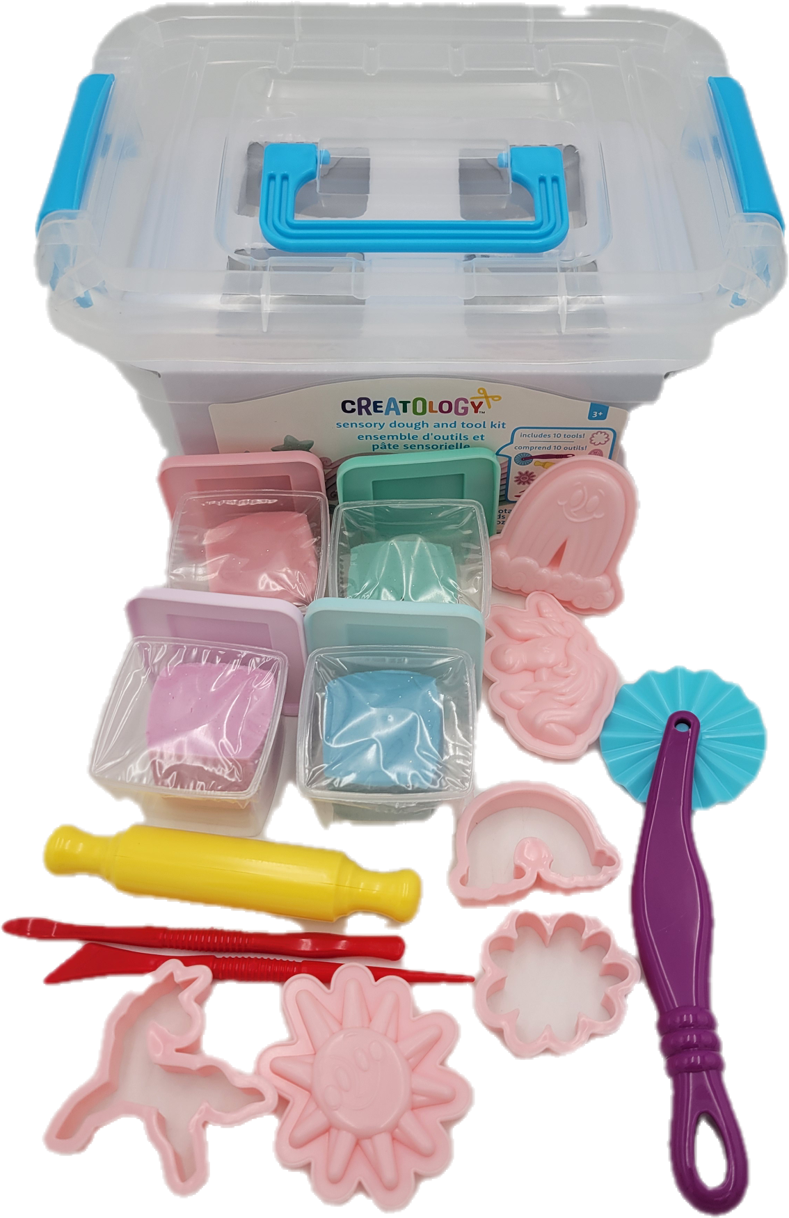 CREATOLOGY DOUGH 14PC PLAY SET MAGICAL (4CT-2oz DOUGH+ TOOLS)