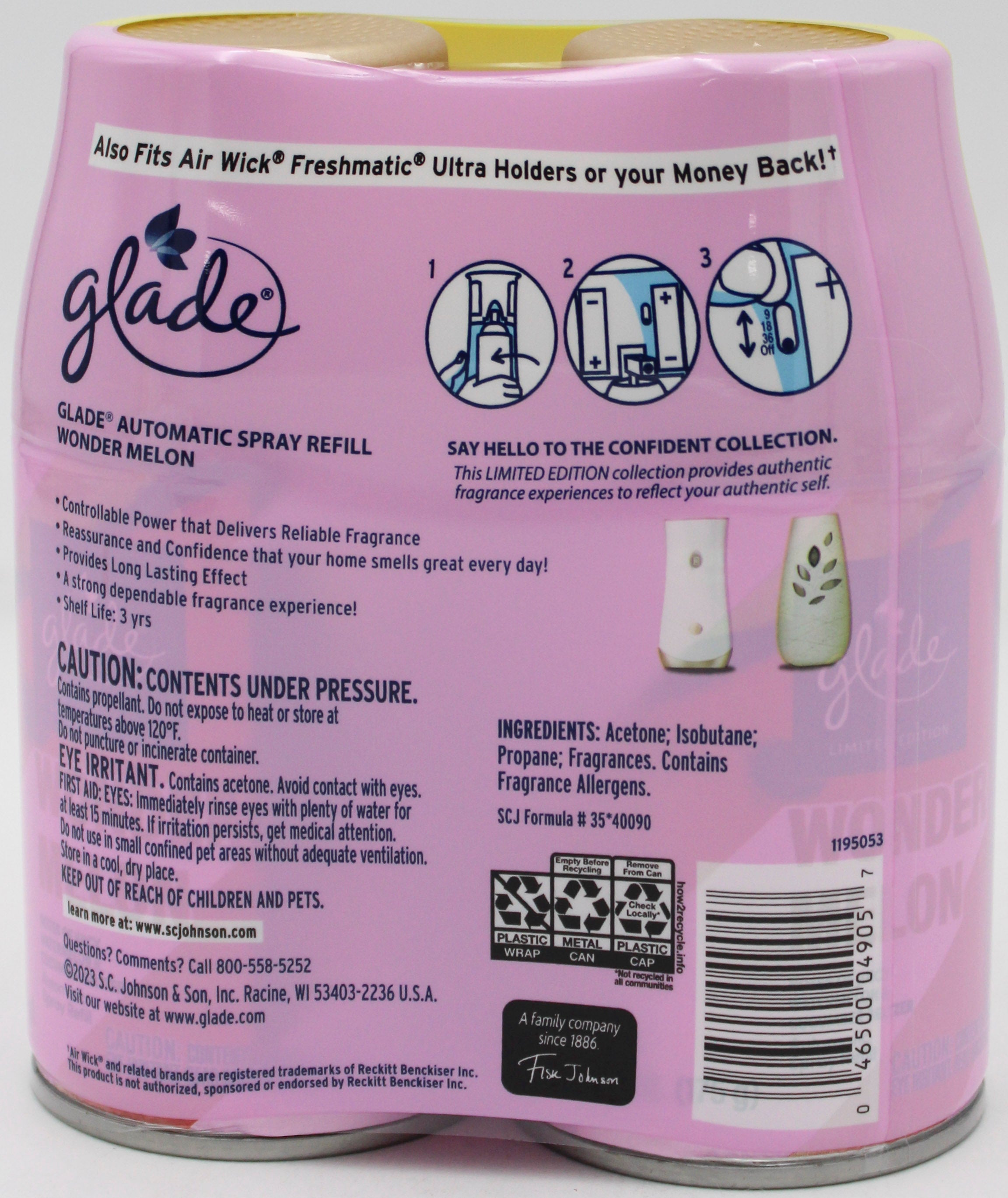 GLADE AUTOMATIC REFILL WONDER MELON 2ct 6.2oz US